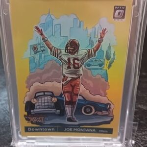 2022 Panini Optic Downtown Joe Montana Novelty Football Card